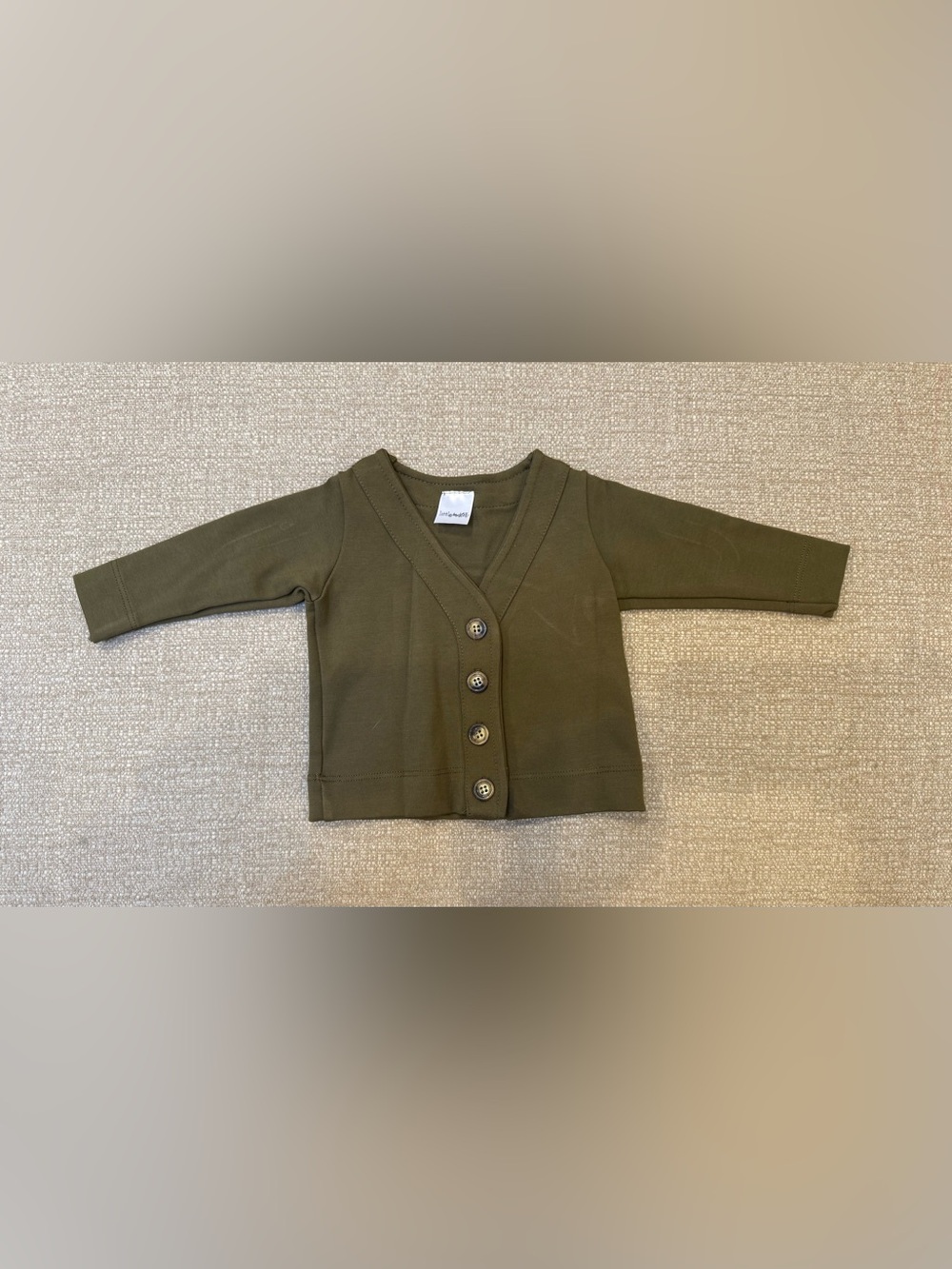 Little Mister Olive Green Baby Cardigan